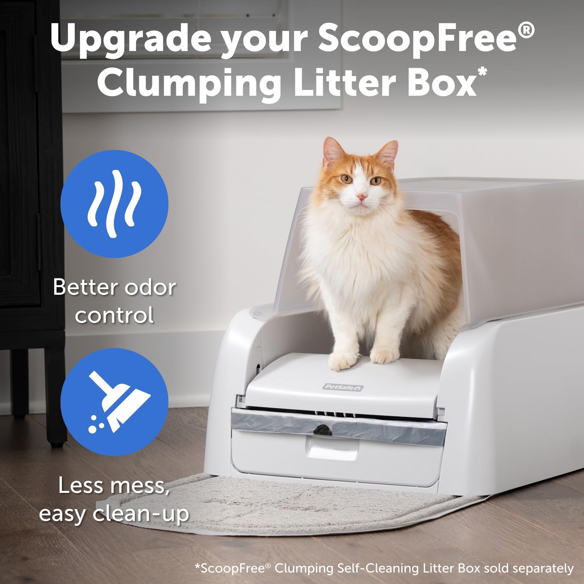 Petsafe Scoopfree Clumping Automatic Self Cleaning Cat Litter Box Hood And Accessory Bundle - Includes Litter Box Hood, Waste Bi
